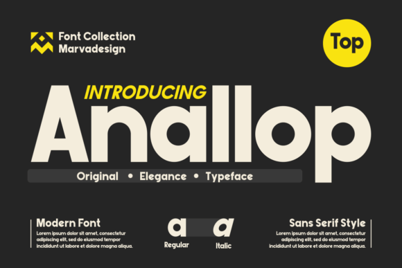 Anallop: A Bold Sans Serif Font for Modern Editorial Design