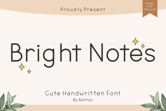 Bright Notes: A Fun, Versatile Font for Playful Brand Identities