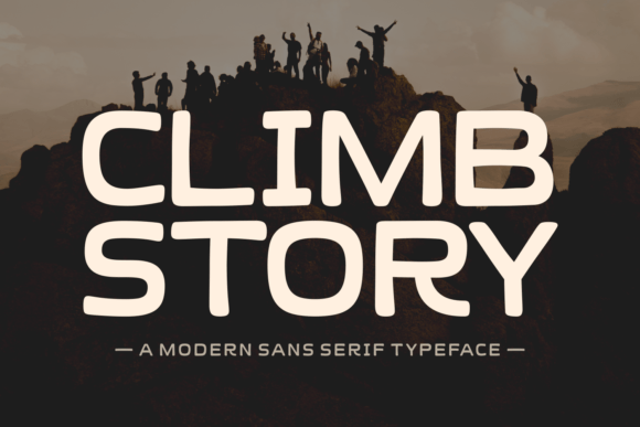 Climb Story: A Bold Sans Serif Font for Crafters and Makers