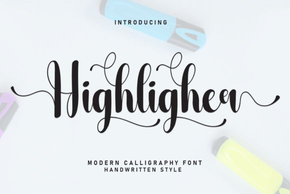 Highligher: A Sweet Handwritten Font for Warm Brand Identities