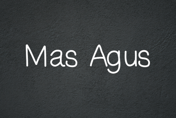 Mas Agus: A Bold Script Font for Modern Editorial Design